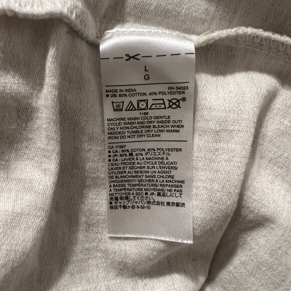 Banana Republic Light Cream Short Sleeve Button-Up Shirt Men's Size L - Picture 4 of 4